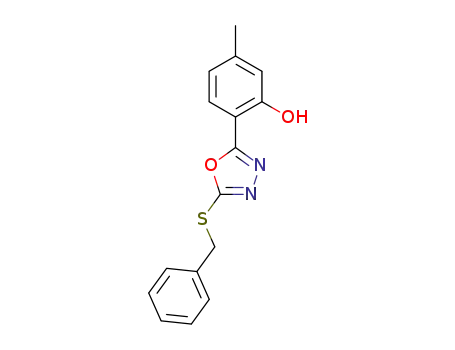 2-(5-(benzylthio)-1,3,4-oxadiazol-2-yl)-5-methylphenol