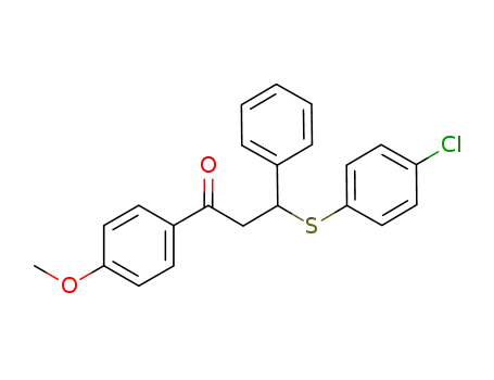 3-[(4-chlorophenyl)sulfanyl]-1-(4-methoxyphenyl)-3-phenyl-1-propanone