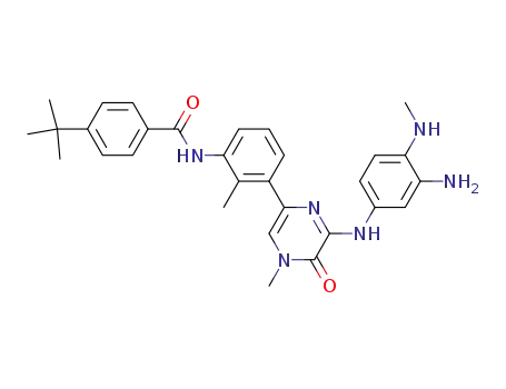 N-{3-[6-(3-amino-4-methylamino-phenylamino)-4-methyl-5-oxo-4,5-dihydro-pyrazin-2-yl]-2-methyl-phenyl}-4-tert-butyl-benzamide