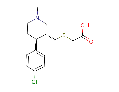 (3R,4S)-[4-(4-chlorophenyl)-1-methyl-piperidin-3-ylmethylsulfanyl]-acetic acid