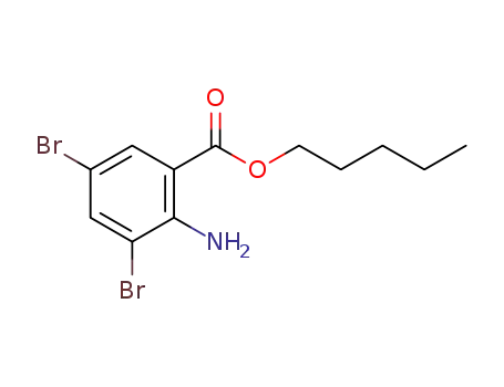 Molecular Structure of 1408467-37-7 (pentyl 2-amino-3,5-dibromobenzoate)