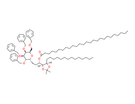 (2'S,3'R,4'R)-1-(2,3,4,6-tetra-O-benzyl-α-C-D-galactopyranosyl)-2-(3',4'-O-isopropylidene-2'-O-hexacosanoyl-D-ribo-heptadecyl)-ethane