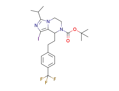 1-iodo-3-isopropyl-8-[2-(4-trifluoromethylphenyl)ethyl]-5,6-dihydro-8H-imidazo[1,5-a]pyrazine-7-carboxylic acid tert-butyl ester