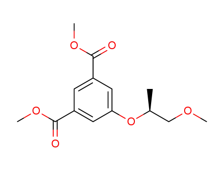 Molecular Structure of 1282520-89-1 (5-(2-methoxy-(1S)-methyl-ethoxy)isophthalic acid dimethyl ester)