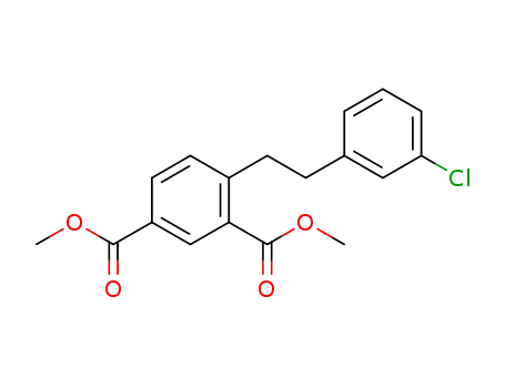 Molecular Structure of 1417403-96-3 (4-[2-(3-chlorophenyl)ethyl]isophthalic acid dimethyl ester)
