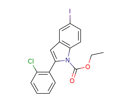 ethyl 2-(2-chlorophenyl)-5-iodo-1H-indole-1-carboxylate