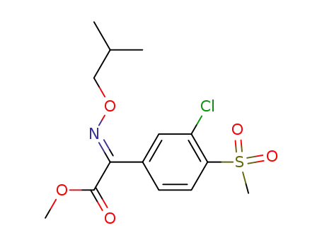 Molecular Structure of 1033780-30-1 ((E)-(3-chloro-4-methanesulfonyl-phenyl)-isobutoxyimino-acetic acid methyl ester)