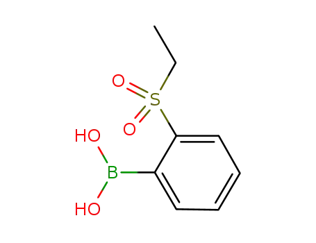 Molecular Structure of 1042443-60-6 (2-Ethylsulfonylphenylboronic acid)