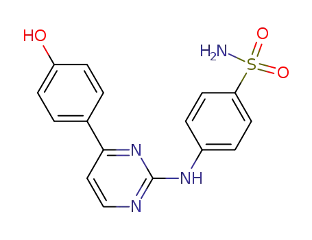 Molecular Structure of 882875-01-6 (4-{[4-(4-hydroxyphenyl)pyrimidin-2-yl]amino}benzenesulfonamide)
