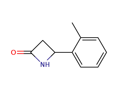 Molecular Structure of 83725-15-9 (4-(2-METHYLPHENYL)-2-AZETIDINONE)