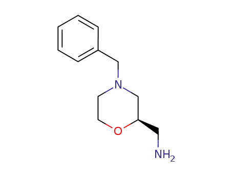 Molecular Structure of 214273-17-3 ((2R)-4-(PhenylMethyl)-2-MorpholineMethanaMine)