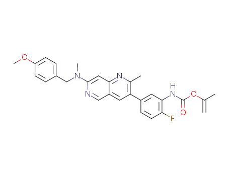 prop-1-en-2-yl (2-fluoro-5-(7-((4-methoxybenzyl)(methyl)amino)-2-methyl[1,6]naphthyridin-3-yl)phenyl)carbamate