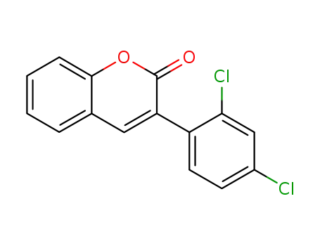 Molecular Structure of 69976-31-4 (3-(2,4-dichlorophenyl)-2H-chromen-2-one)