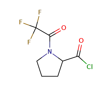 Molecular Structure of 92076-92-1 (2-Pyrrolidinecarbonyl chloride, 1-(trifluoroacetyl)-)