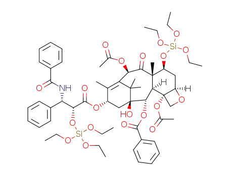 Molecular Structure of 1415222-02-4 (2',7-di-O-(triethoxysilyl)paclitaxel)