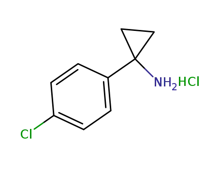 Molecular Structure of 1009102-44-6 (Cyclopropanamine, 1-(4-chlorophenyl)-, hydrochloride (1:1))