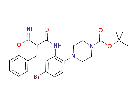 N-(2-(4-tert-butoxycarbonyl-piperazin-1-yl)-5-bromophenyl)-2-imino-2H-chromene-3-carboxamide