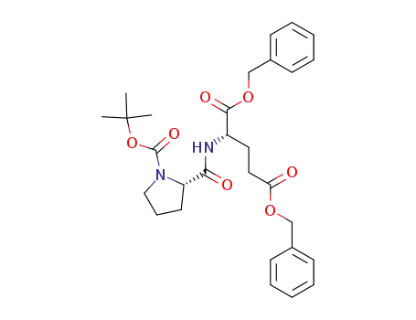 L-Glutamic acid, 1-[(1,1-dimethylethoxy)carbonyl]-L-prolyl-,
bis(phenylmethyl) ester
