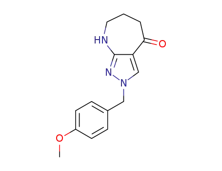 Molecular Structure of 1355994-25-0 (2-(4-methoxybenzyl)-5,6,7,8-tetrahydropyrazolo[3,4-b]azepin-4(2H)-one)