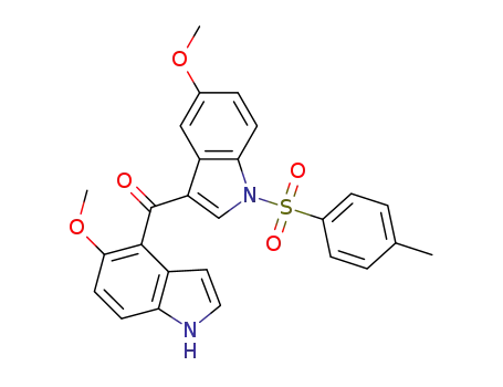 Molecular Structure of 1279707-82-2 ([5-methoxy-1-(toluene-4-sulfonyl)-1H-indol-3-yl]-[5-methoxy-1-1H-indol-4-yl]-methanone)