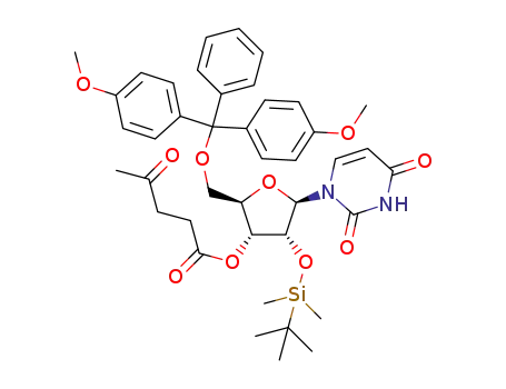 Molecular Structure of 1309592-43-5 (5'-DMTr-2'-TBDMS-3'-levulinyl-uridine)