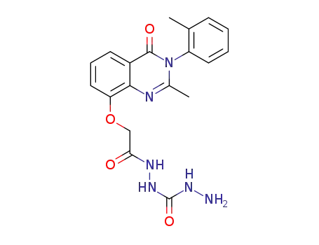 Molecular Structure of 1353155-66-4 (N’-(hydrazinecarbonyl)-2-[(2-methyl-3-(2-methylphenyl)-4(3H)-quinazolin-8-yloxy)]acetohydrazide)