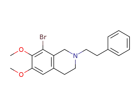 Molecular Structure of 1426260-91-4 (8-bromo-6,7-dimethoxy-2-phenethyl-1,2,3,4-tetrahydroisoquinoline)