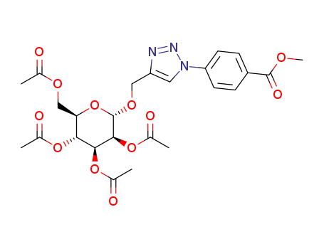 methyl 4-[4-(((2,3,4,6-tetra-O-acetyl-α-D-mannopyranosyl)oxy)methyl)-1H-1,2,3-triazol-1-yl]benzoate