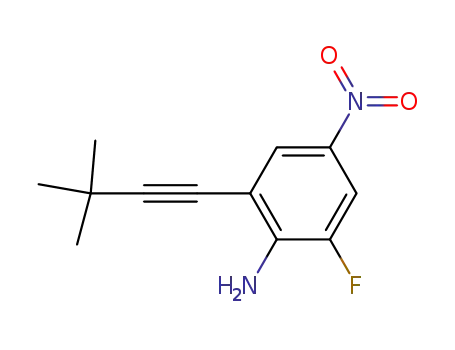 2-(3,3-dimethylbut-1-ynyl)-6-fluoro-4-nitrophenylamine