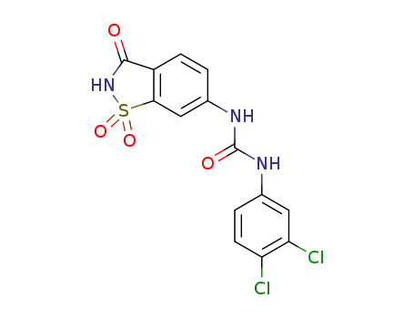 Molecular Structure of 1374832-61-7 (6-(N<sub>3</sub>-(3,4-dichlorophenyl)ureido)saccharin)