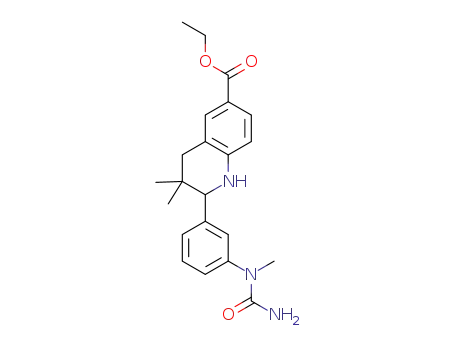 3,3-dimethyl-2-[3-(1-methyl-ureido)-phenyl]-1,2,3,4-tetrahydro-quinoline-6-carboxylic acid ethyl ester