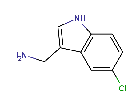 Molecular Structure of 113188-83-3 (5-CHLORO-1H-INDOL-3-METHYLAMINE)