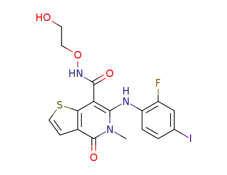 6-(2-fluoro-4-iodophenylamino)-N-(2-hydroxyethoxy)-5-methyl-4-oxo-4,5-dihydrothieno[3,2-c]pyridine-7-carboxamide