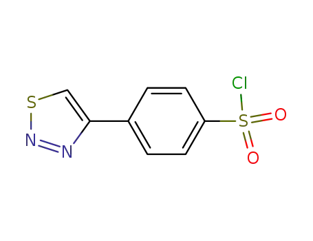 Molecular Structure of 499771-00-5 (4-(1,2,3-Thiadiazol-4-yl)benzenesulfonyl chloride)