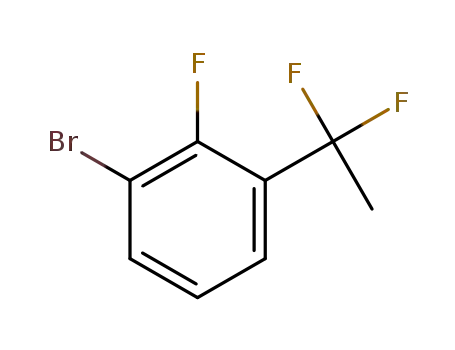 Molecular Structure of 1313426-10-6 (1-bromo-3-(1,1-difluoroethyl)-2-fluorobenzene)