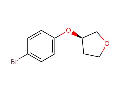 Molecular Structure of 857854-81-0 ((3R)-3-(4-bromophenoxy)tetrahydrofuran)