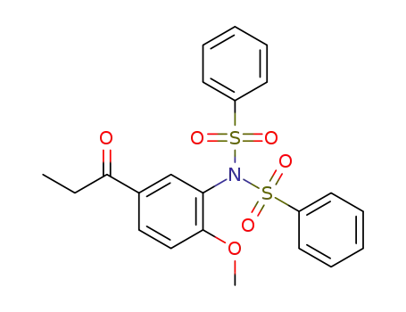 Molecular Structure of 1453101-04-6 (N-(2-methoxy-5-propionylphenyl)-N-(phenylsulfonyl)benzenesulfonamide)