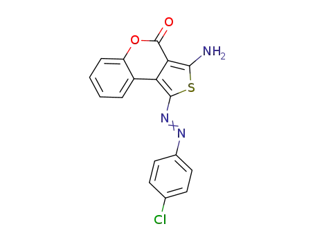 4H-Thieno[3,4-c][1]benzopyran-4-one, 3-amino-1-[(4-chlorophenyl)azo]-