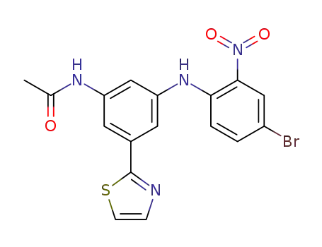 N-(3-(4-bromo-2-nitrophenylamino)-5-(thiazol-2-yl)phenyl)acetamide