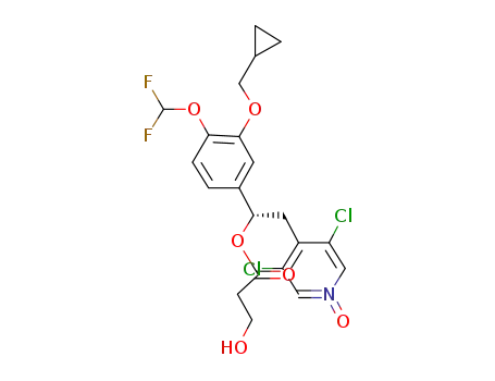 (S)-3,5-dichloro-4-(2-(3-(cyclopropylmethoxy)-4-(difluoromethoxy)phenyl)-2-(3-hydroxypropanoyloxy)ethyl)pyridine 1-oxide