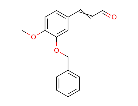 Molecular Structure of 76678-64-3 (3-(3-benzyloxy-4-methoxyphenyl)acrylaldehyde)