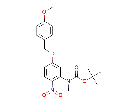 Molecular Structure of 1242328-92-2 (tert-butyl {5-[(4-methoxybenzyl)oxy]-2-nitrophenyl}methylcarbamate)