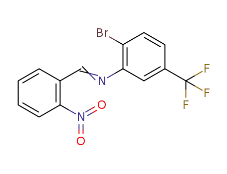 Molecular Structure of 1453279-85-0 (N-(2-nitrobenzylidene)-2-bromo-5-trifluoromethylaniline)