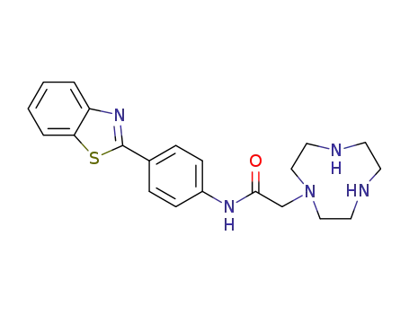 Molecular Structure of 1430238-18-8 (1-(2-(4-(1,3-benzothiazol-2-yl)phenylamino)-2-oxoethyl)-1,4,7-triazacyclononane)
