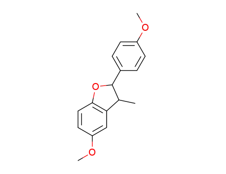 Molecular Structure of 1326704-90-8 (2,3-dihydro-5-methoxy-2-(4-methoxyphenyl)-3-methylbenzofuran)