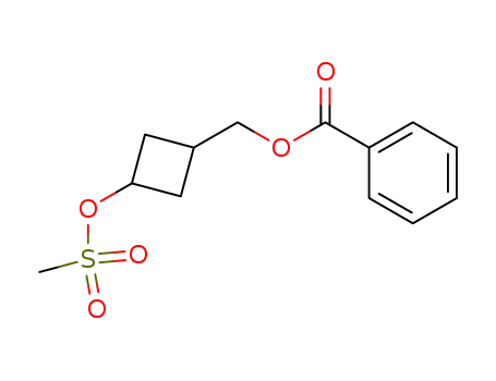 Molecular Structure of 929911-63-7 (((3-((methylsulfonyl)oxy)cyclobutyl)methyl)benzoate)