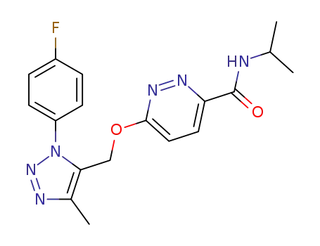 6-[3-(4-Fluoro-phenyl)-5-methyl-3H-[1,2,3]triazol-4-ylmethoxy]-pyridazine-3-carboxylic acid isopropylamide