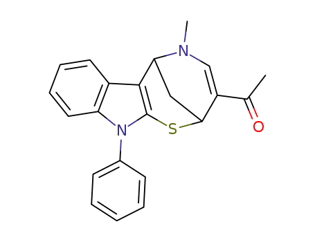 1-(5-methyl-11-phenyl-2,5,6,11-tetrahydro-2,6-methano[1,5]thiazocino[2,3-b]indol-3-yl)ethanone