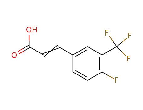 Molecular Structure of 239463-90-2 (4-FLUORO-3-(TRIFLUOROMETHYL)CINNAMIC ACID)