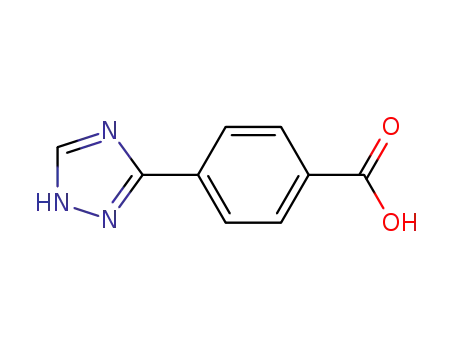 Molecular Structure of 876715-40-1 (4-(2H-[1,2,4]TRIAZOL-3-YL)-BENZOIC ACID)